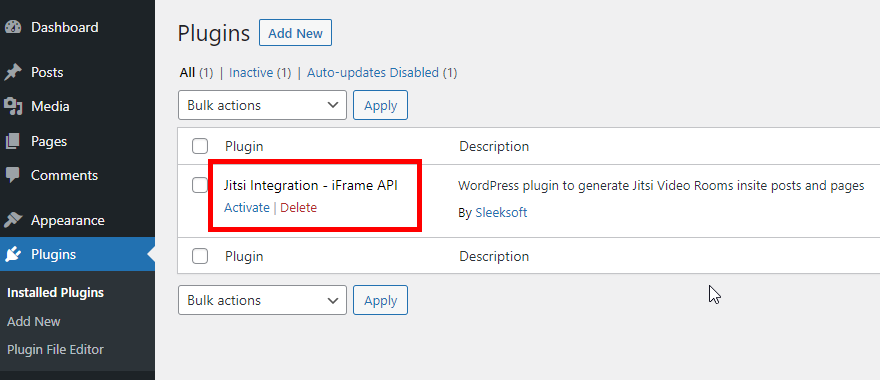 Integrate Jitsi meeting room in your WordPress website using Jitsi iFrame API